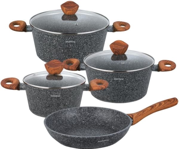 Klausberg Set of Granit Wood pots 7 elements (KB-7240)