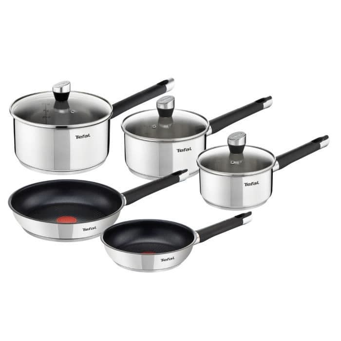 TEFAL E823S524 EMOTION INOX 5-delt induktionskogegrej - Alle kogeplader inklusive induktion