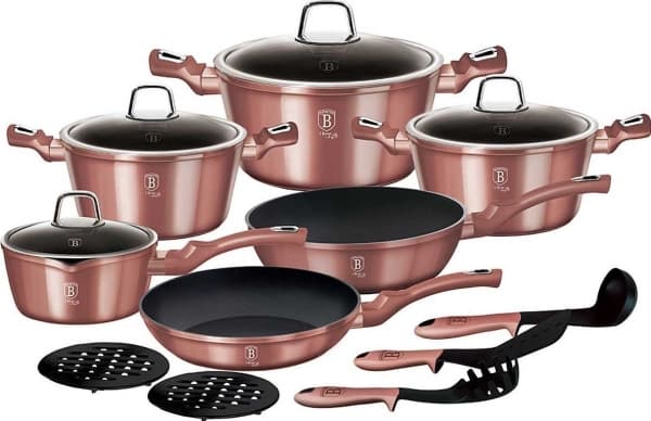 Berlinger Haus GRANITE POT SET BERLINGER HAUS BH-6045 I-ROSE