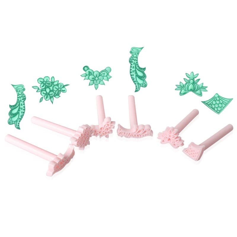 6st Tappits Blommor Kant Utstickare Cutter Plunger Sugarpaste Fondant Bakform