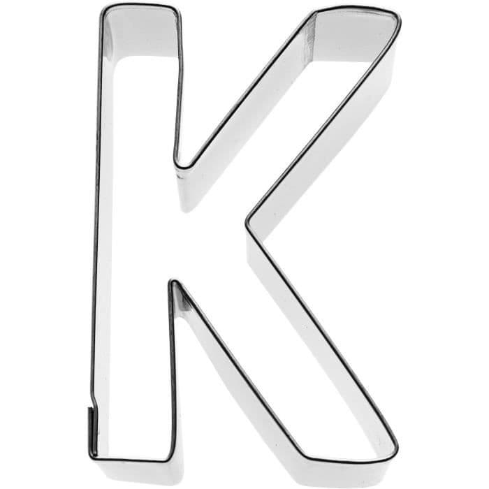 KARIS Cookie cutter Brev K Birkmann T.1.6 - Rustfrit stål - 6 cm - Rød PG