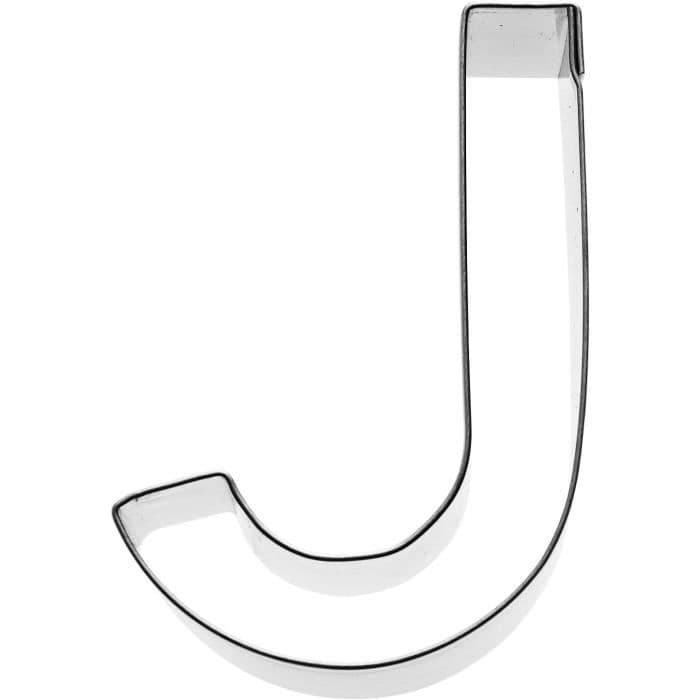 KARIS Cookie cutter Brev J Birkmann T.1.6 - Rustfrit stål - 6 cm - Rød PG