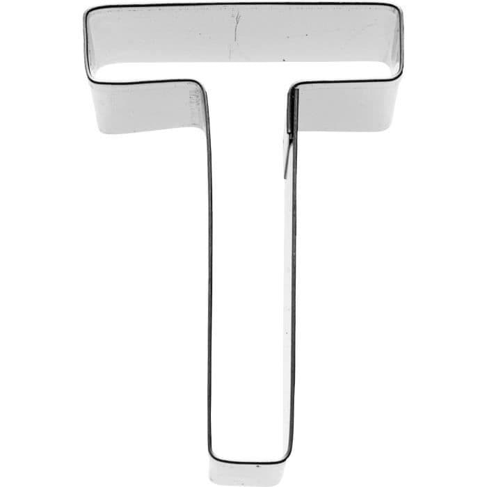 KARIS Cookie cutter Brev T Birkmann T.1.8 - Rustfrit stål - 6 cm - Rød PG