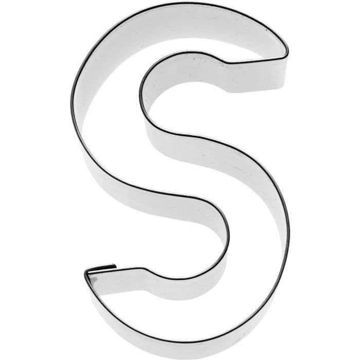 KARIS Cookie cutter Letter S Birkmann T.1.8 - Rustfrit stål - 6 cm - Rød PG