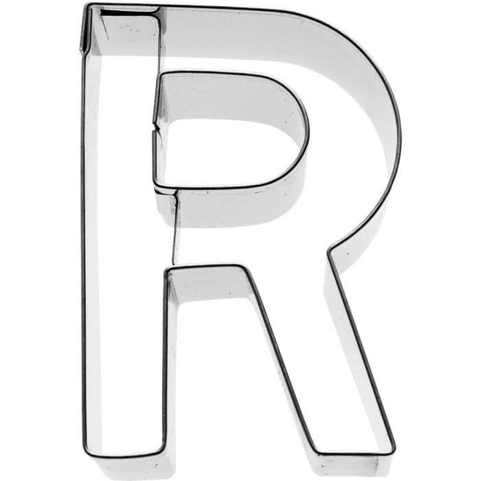 KARIS Cookie cutter Brev R Birkmann T.1.8 - Rustfrit stål - 6 cm - Rød PG