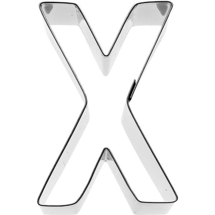 KARIS Cookie cutter Letter X Birkmann T.1.9 - Rustfrit stål - 6 cm - Rød PG
