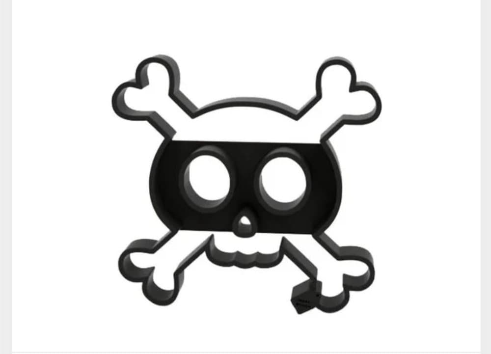 Cookie cutter skull, pirate cross