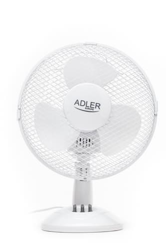Adler bordsfläkt, 60W, 23 cm, vit