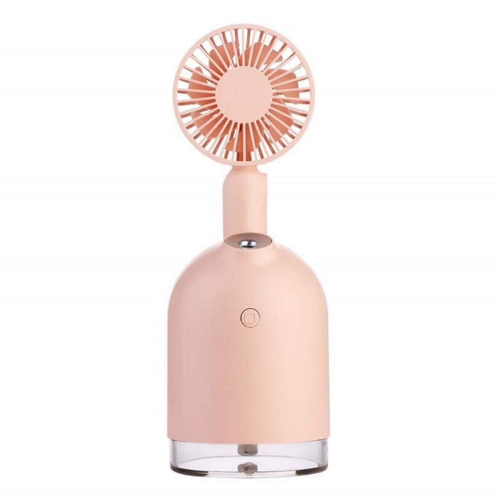 Bordsfläkt och luftfuktare i ett - rosa