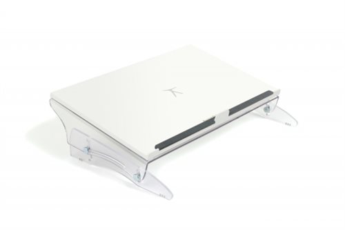Bild av BakkerElkhuizen FlexDesk 630N, Akryl, 110 - 180 mm, Transparent, Vit, 1 styck, 515 mm, 380 mm