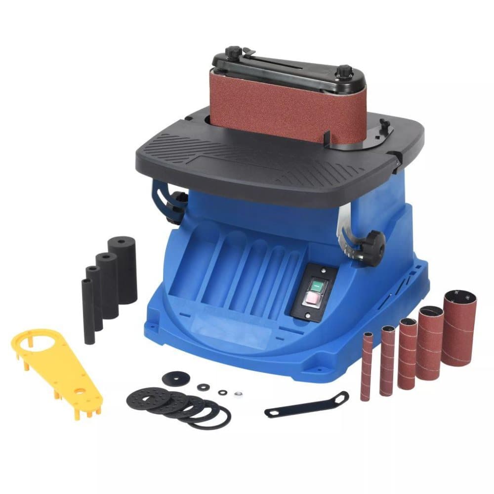 vidaXL Oscillerende spindel- og beltepusser 450 W blå