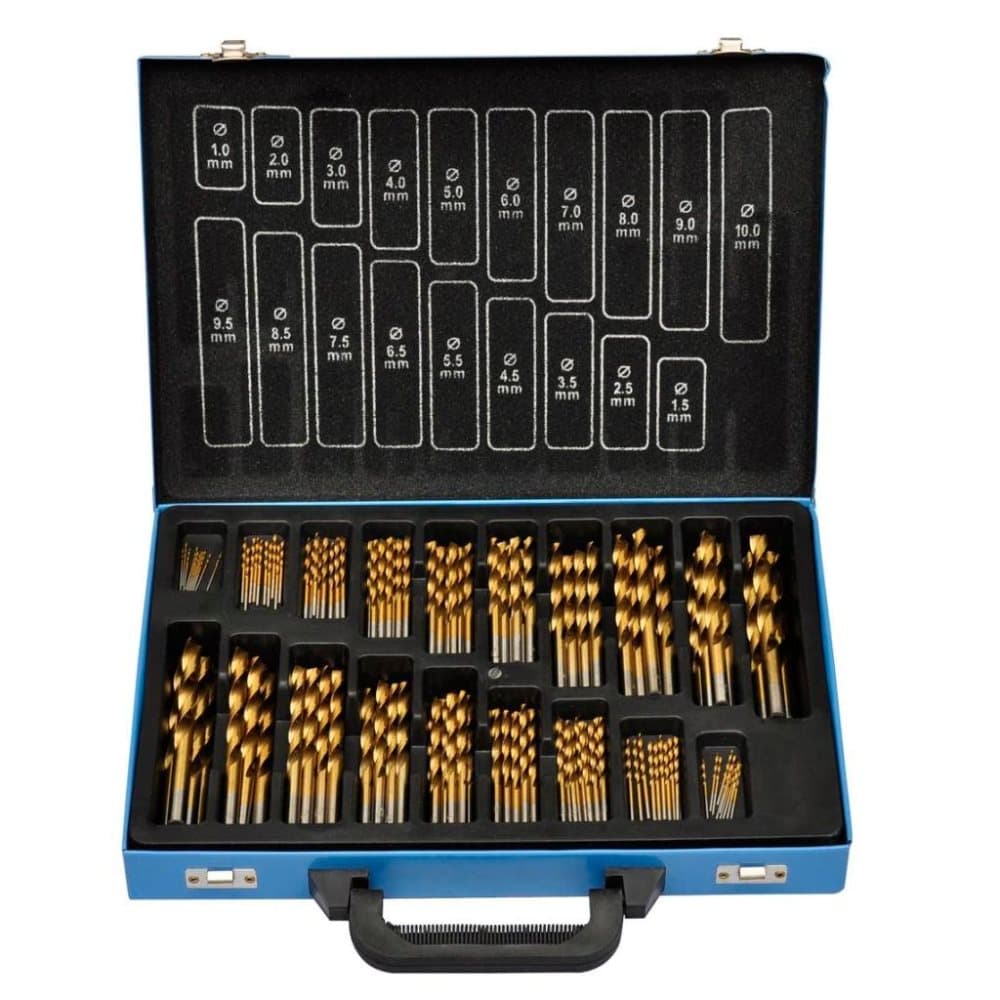vidaXL HSS titanium spiral borrset 170 Dele