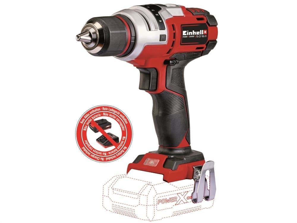 Einhell TE-CD 18 Li E - solo, Boremaskin med pistolgrep, 1,3 cm, 1400 RPM, 400 RPM, 1400 RPM, 47 Nm