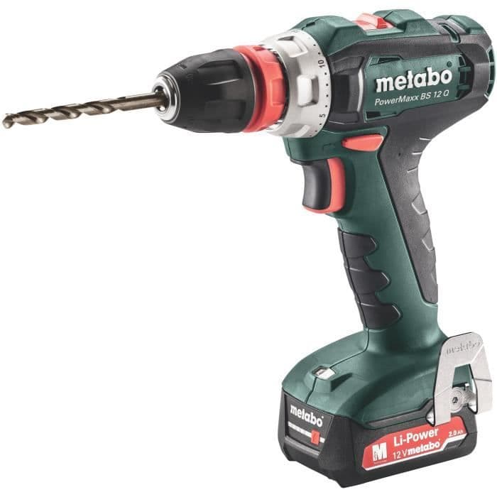 METABO Elektrisk boreskruetrækker - PowerMaxx - BS 12 Q 2x 2,0Ah, SC 60 Plus - kasse