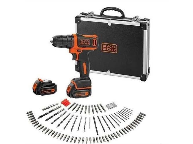Black & Decker BDCDD12BAFC, Borr med pistolgrepp, 1 cm, 2,5 cm, 1 cm, 550 RPM, 22500 BPM