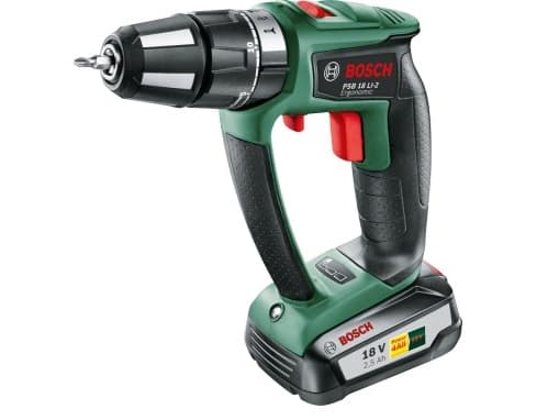Bosch PSR 18 LI-2 Ergonomic, Boremaskine, Nøglefri, 1,3 cm, 1400 rpm, 3,8 cm, 1,3 cm