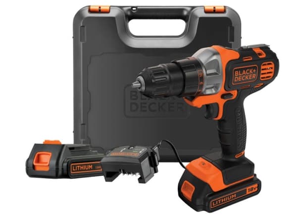 Black & Decker MT218KB, Boremaskin med pistolgrep, 800 RPM, Batteri, Lithium-Ion (Li-Ion), 18 V, 300 min