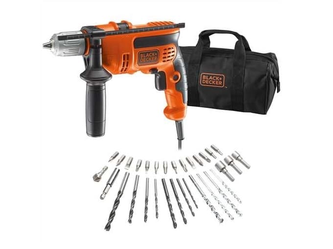 Black & Decker KR714S32, utan nyckel, 2800 RPM, 2,5 cm, 1,3 cm, 47600 BPM, 20,5 nm