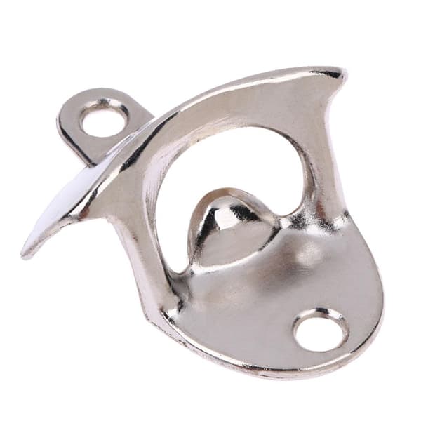 Väggfast flasköppnare / kapsylöppnare i metall - Flera färger Silver