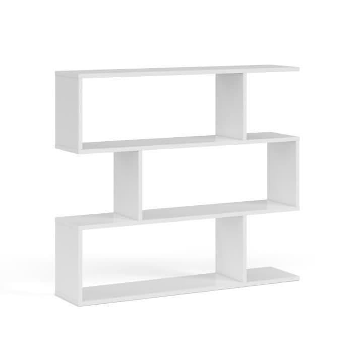 ATHENA Möbelhylla - Modern - Glänsande vit - L 110 cm