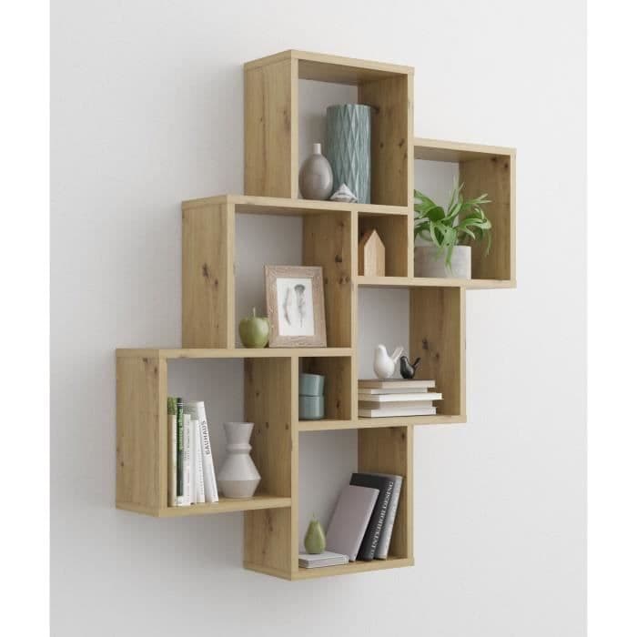 FMD Laurio 2 Grande Bibliotheque - Brun håndværks egetræ