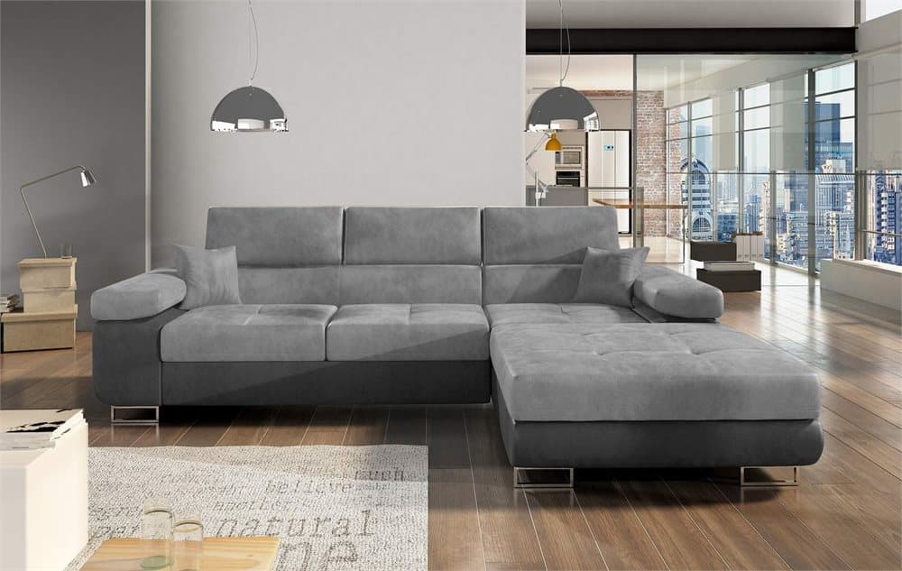 DIVANBÄDDSOFFA DOMAN II 280 GRÅ HÖGER