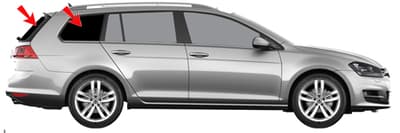 Solskærm til bil VOLKSWAGEN GOLF 2013-