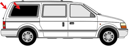 Solskærm til bil CHRYSLER GRANDVOYAGER 1991-1995