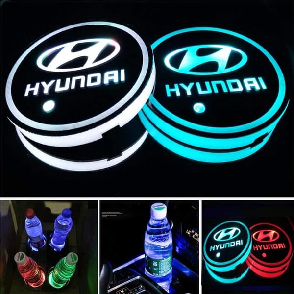 2X Hyundai Led bottenplatta till mugghållare