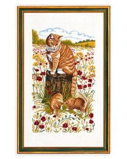 Broderikit Tavla Kattmor