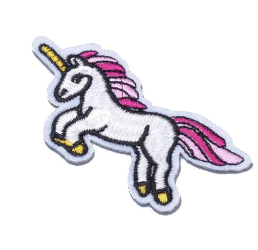 4 unicorn broderade tygmärken stryka på