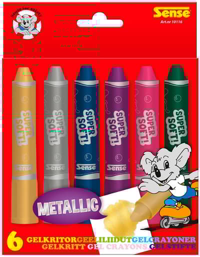 Sense Gel Crayons Metallic 6-p