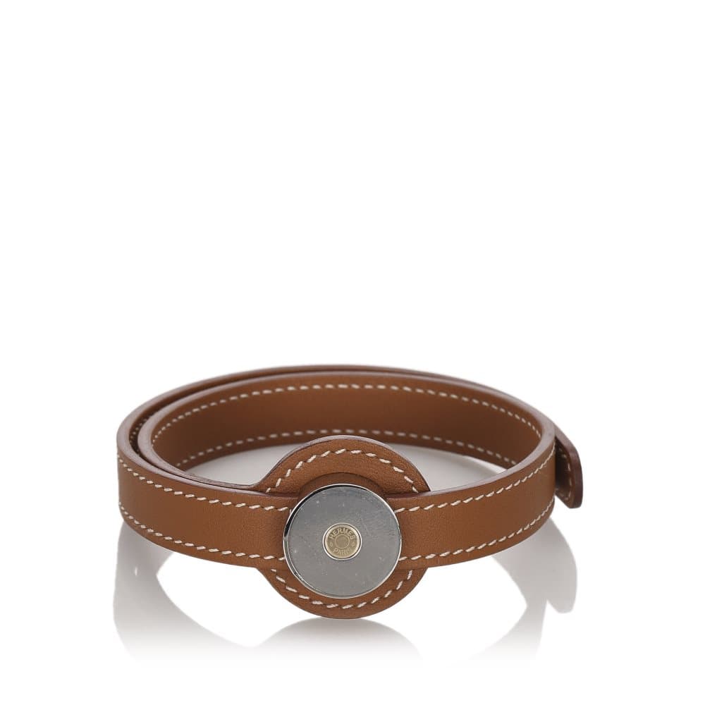 Hermes Clou De Selle Bracelet Brown