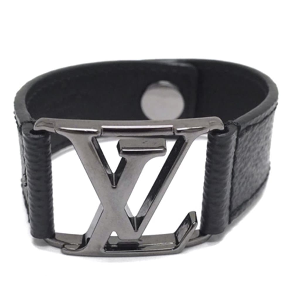 Pre-owned Louis Vuitton Monogram Eclipse Hockenheim Bracelet Black