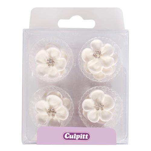 Culpitt Sugar Decorations Wild Roses White pk/12