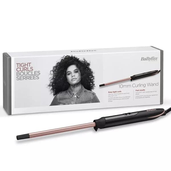 Babyliss Curling Iron - Rose Quartz Tight Curls Wand C449E