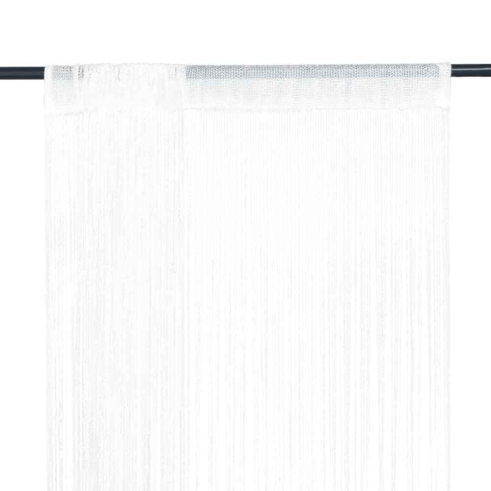 vidaXL String-verhot 2 kpl 140x250 cm Valkoinen