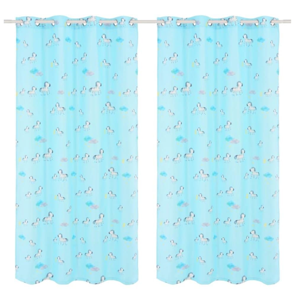 vidaXL Lystette gardiner til barnerom 2 stk 140x240 cm sebra