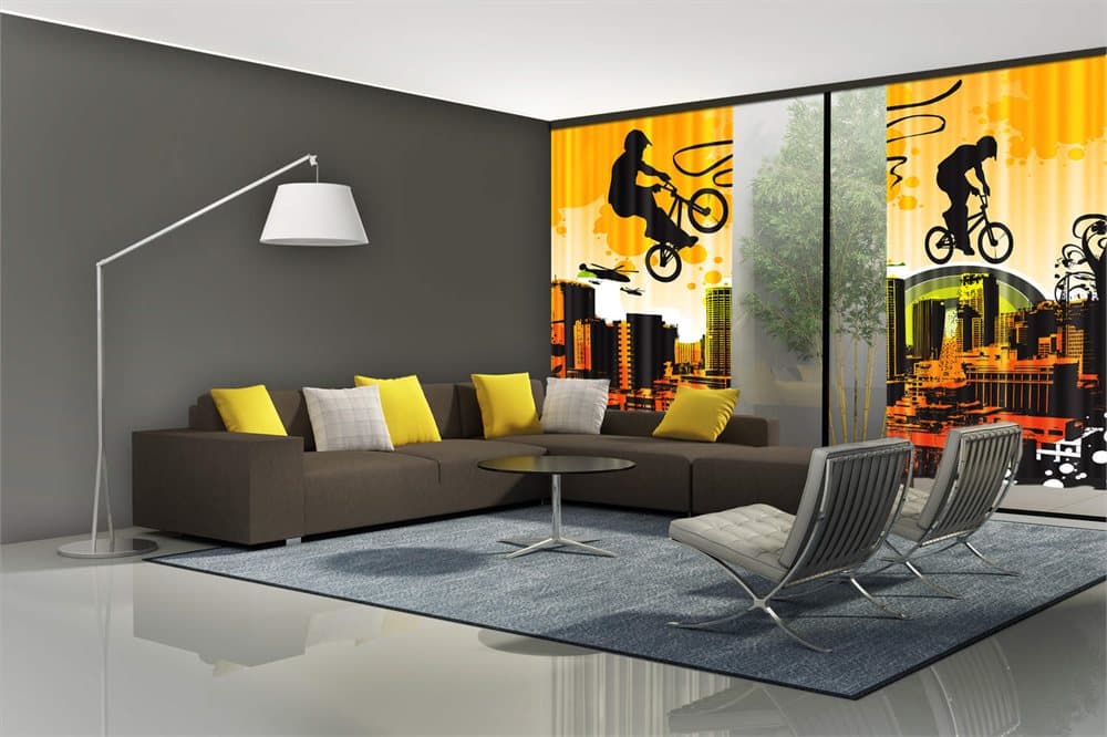 Dekorativa gardiner Bicycle