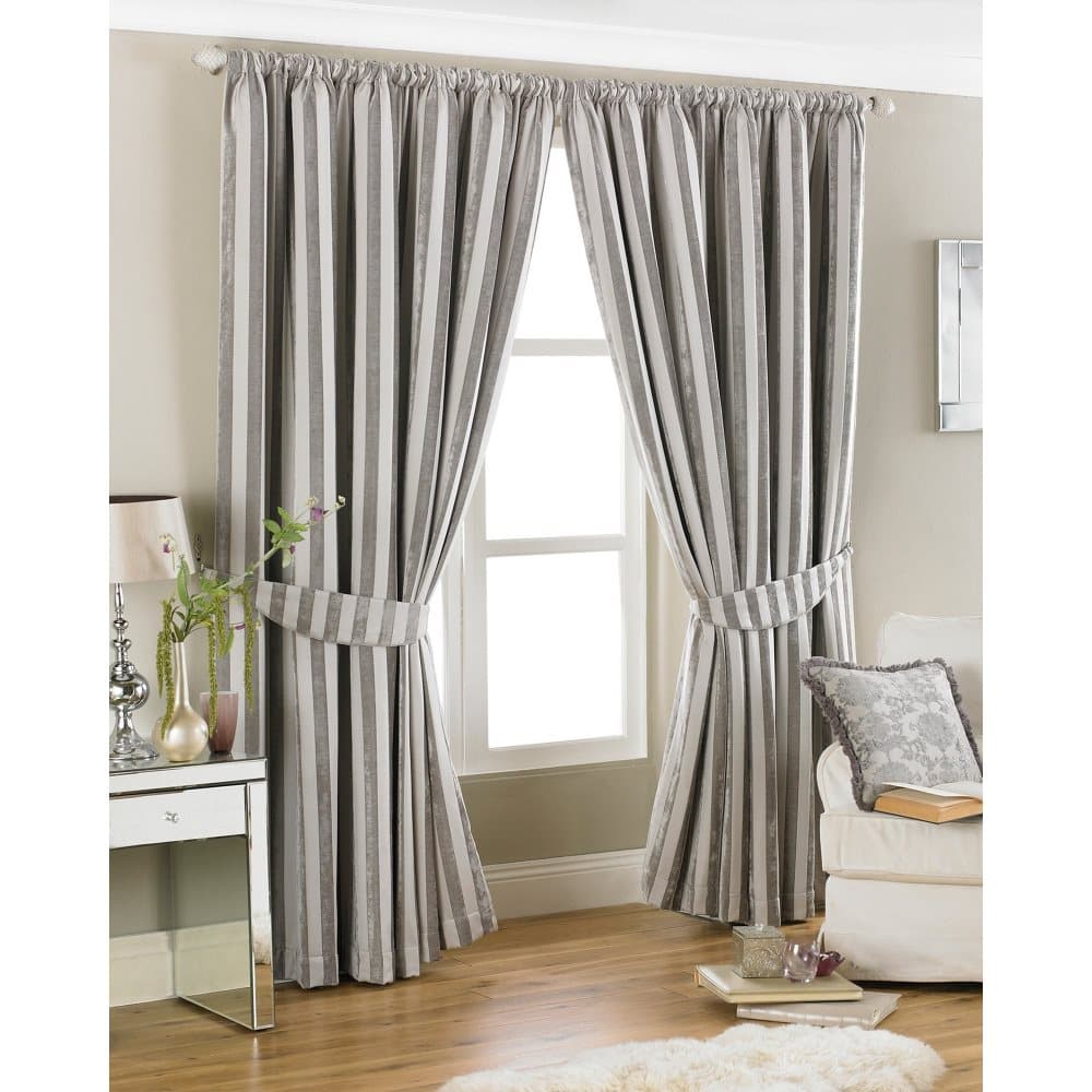 Riva Home Salzburg Striped Pencil Pleat Curtains