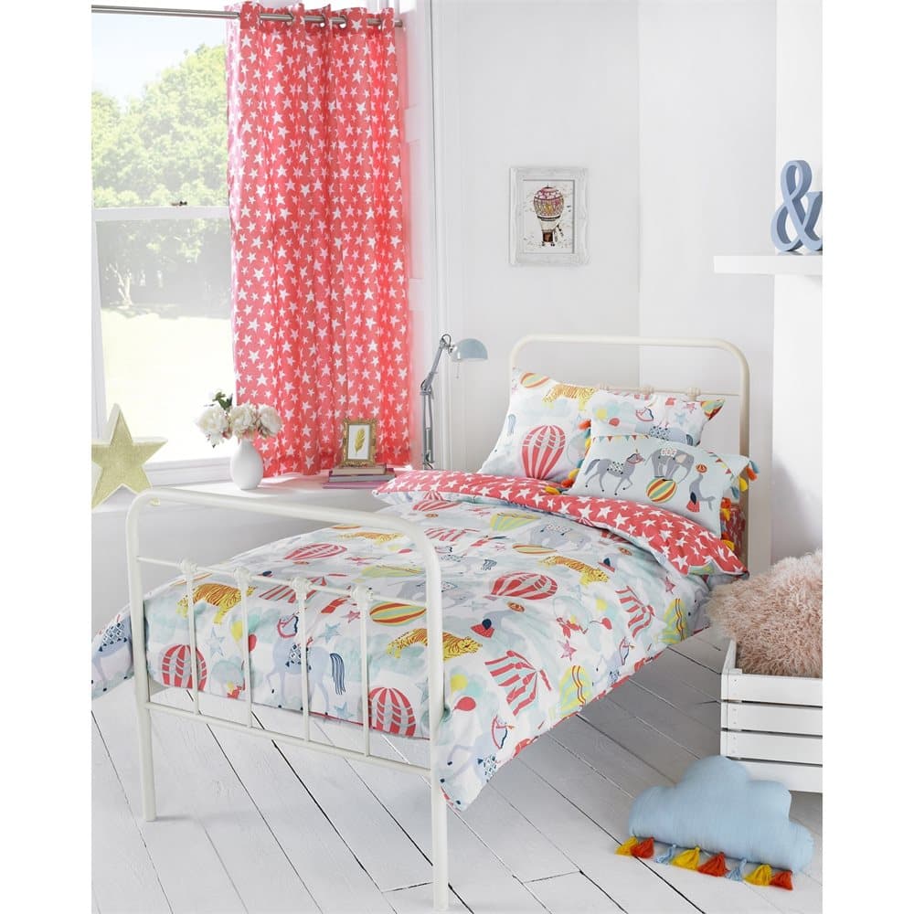 Riva Paoletti Childrens/Kids Vintage Circus Ringtop Eyelet Curtains