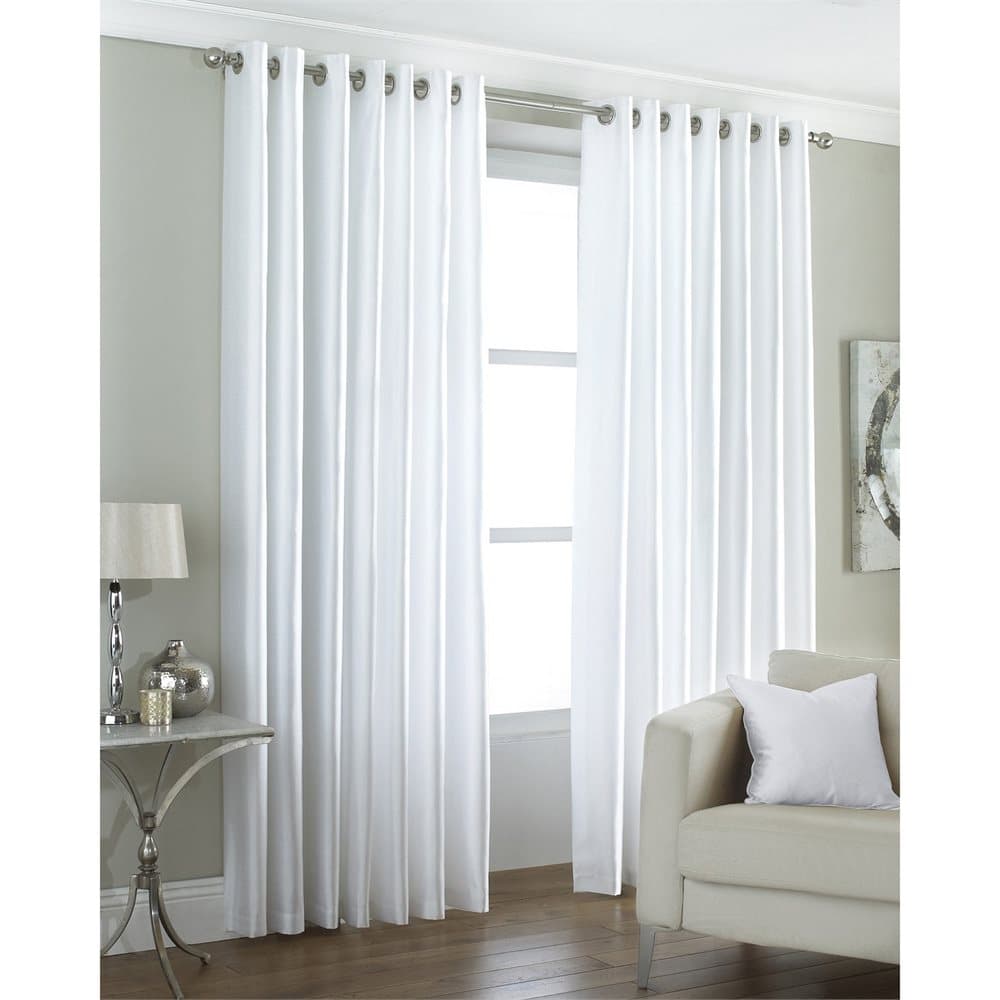 Riva Home Fiji Faux Silk Eyelet Curtains