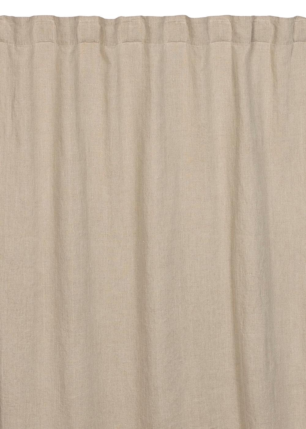 Gardin med rynkebånd, West, 100 % lin, 140 x 290 cm, Linen Beige, Linum