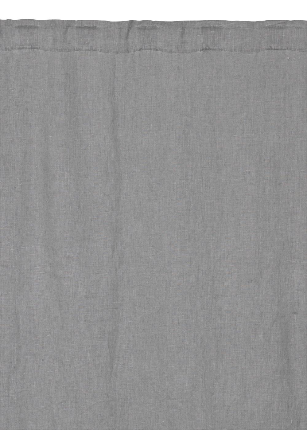 Gardin med rynkebånd, West, 100 % lin, 140 x 290 cm, Light Stone Grey, Linum