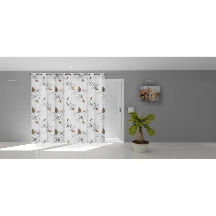 SOLEIL D'OCRE Lucile läpivientiverho - 280 x 250 cm - valkoinen