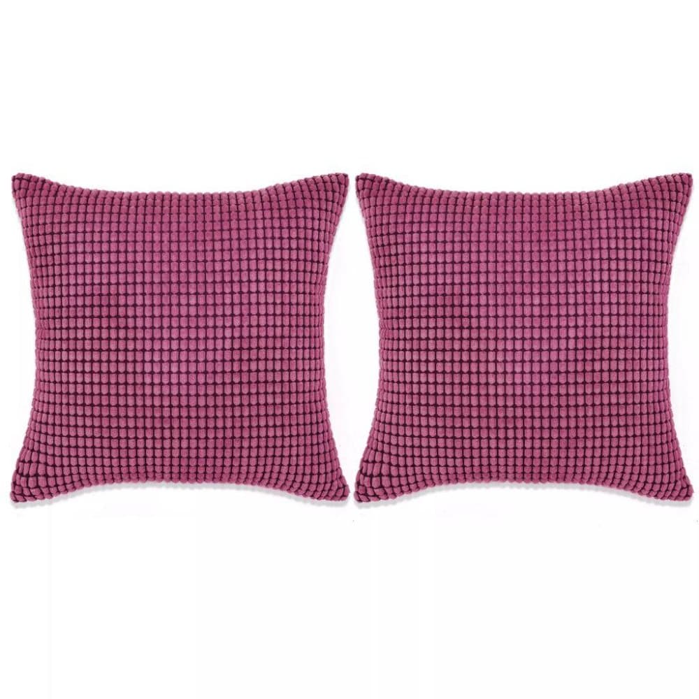 vidaXL pudesæt 2 stk. velour 45 x 45 cm lyserød