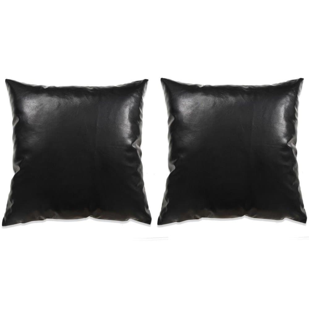 vidaXL pudesæt 2 stk. PU 60 x 60 cm sort