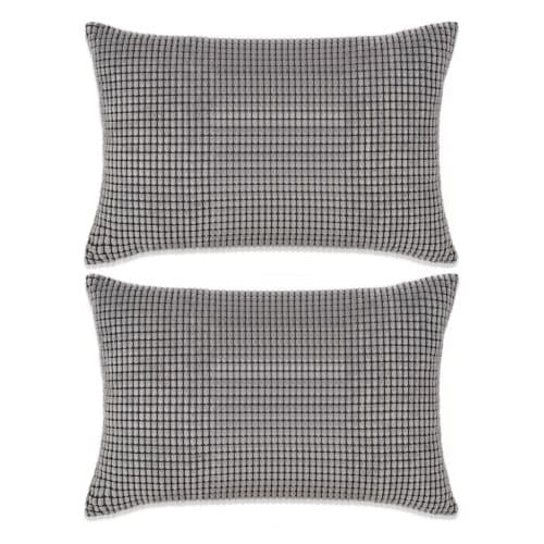 vidaXL Kudde 2 st velour grå 40x60 cm