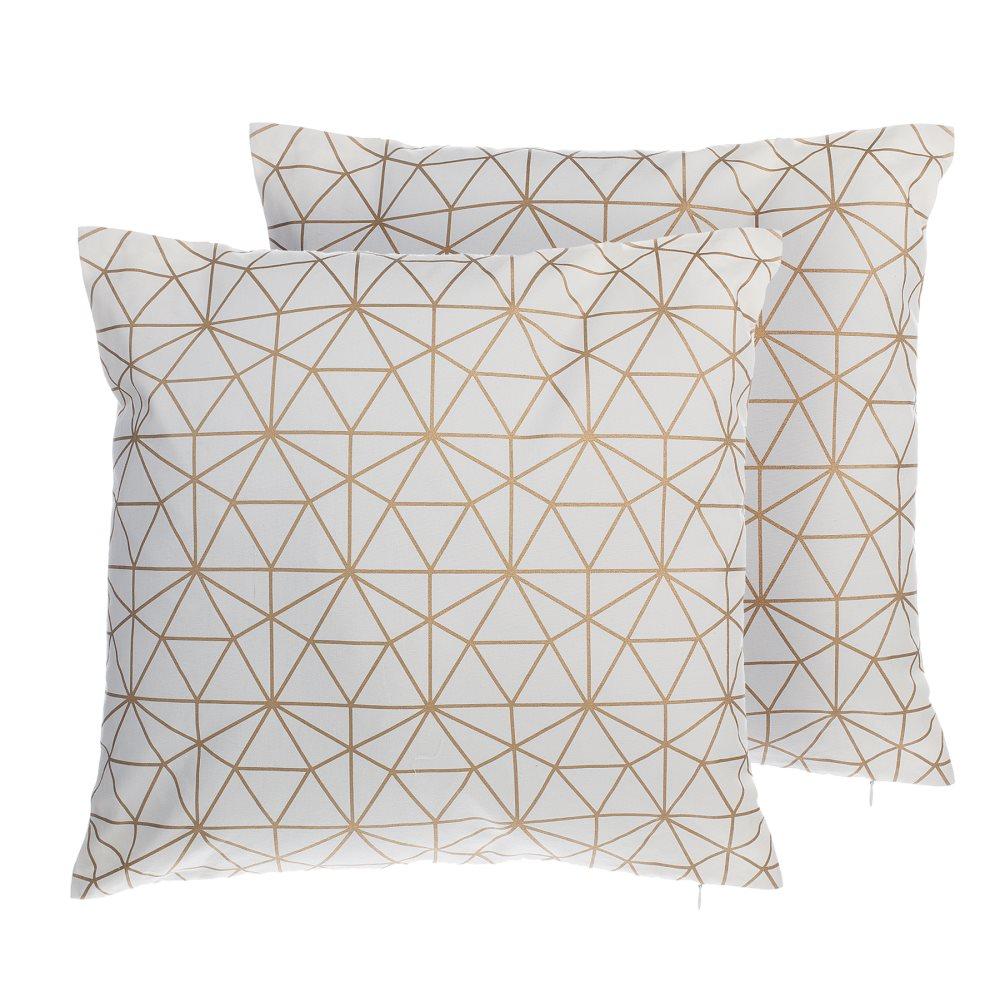 Pyntepudesæt 2 stk. 45x45 cm Guld SEDUM