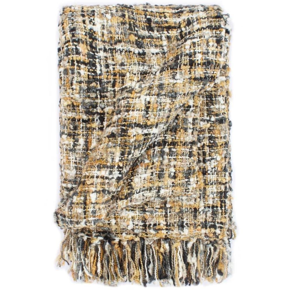 vidaXL plaid 125 x 150 cm sort/beige/hvid